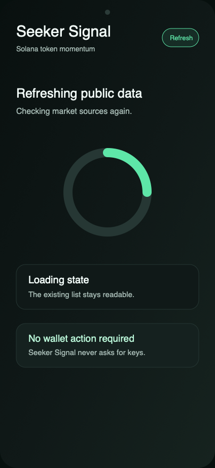 Refreshing token signal state